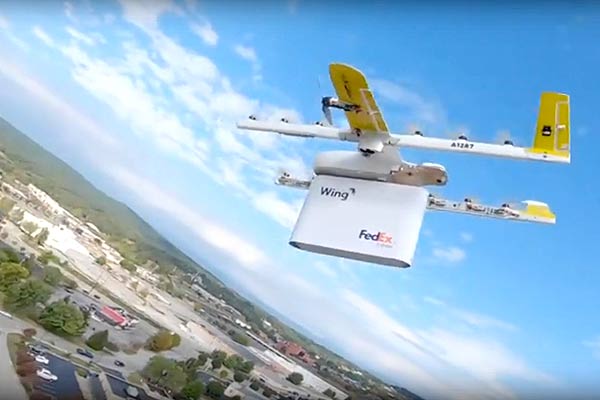 Экспресс доставка посылок FedEx дронами